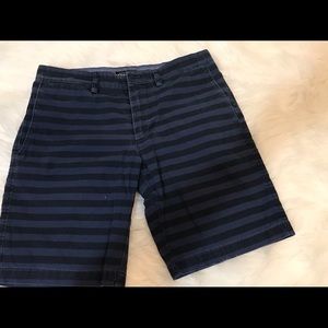 Banana republic aiden blue and black stripe short